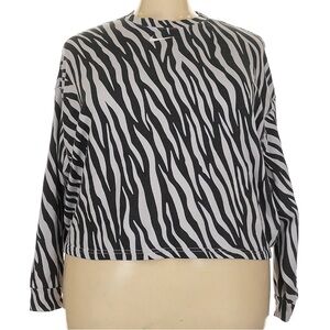 Nike Black and White Zebra Print Sweatshirt